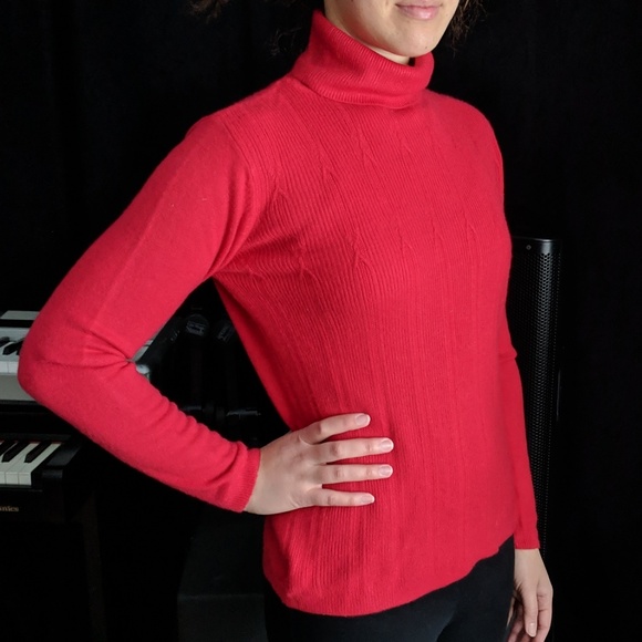 Faux Cashmere Red Sweater - Picture 2 of 4